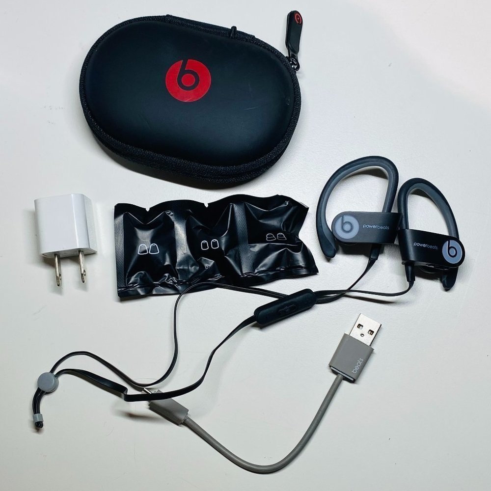 Beats By Dr. Dre Powerbeats 2 Wireless Headphones Bluetooth Earbuds Black Gray